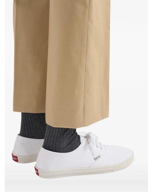 Prada White Canvas Sneakers for men