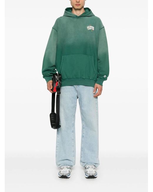 BBCICECREAM Green Logo Oversized Hoodie for men