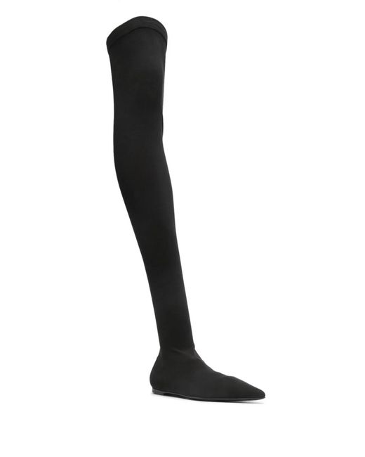 Dolce & Gabbana Black Dolce & Gabbana Stretch Jersey Cuissard Boot