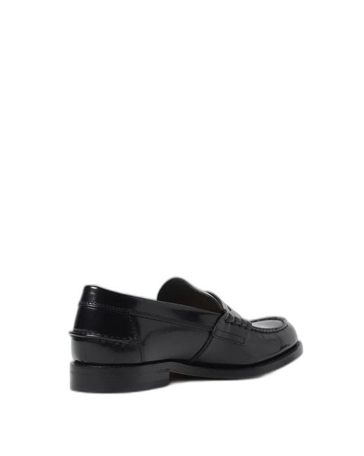 Tod's Black Leather Loafers for men