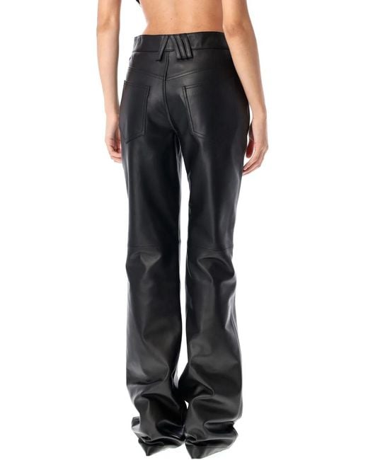The Attico Black Leather Pant