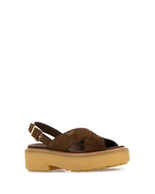 Prada Brown Sandali Evolve