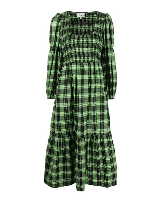 Ganni Green Maxi Dress