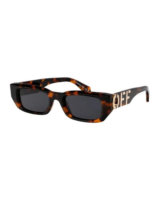 Off-White c/o Virgil Abloh Black Havana Dark Acetate Sunglasses