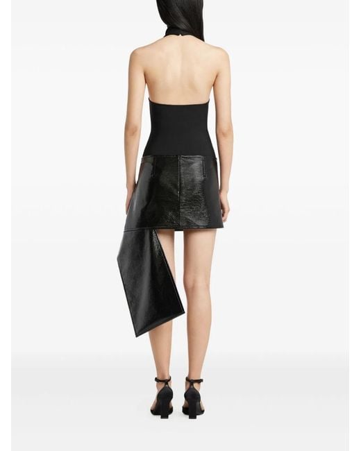 Courreges Black Courregès Vinyl Mini Skirt