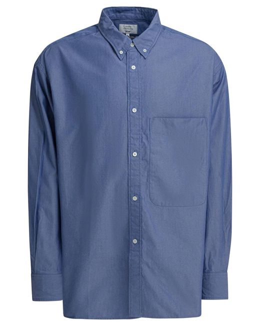Beams Plus Blue Cotton Shirt for men