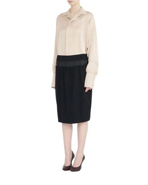 Maison Margiela Black "Four Stitches" Midi Skirt