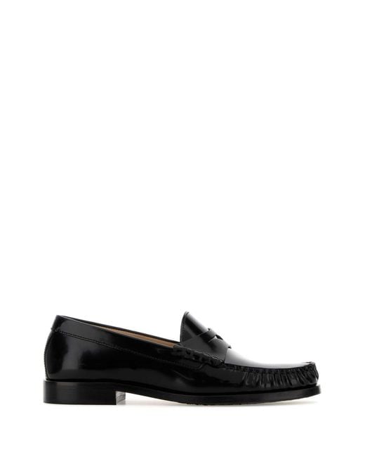 Stuart Weitzman Black Slip On Loafers
