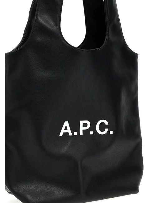 A.P.C. Black 'Ninon' Small Shopping Bag