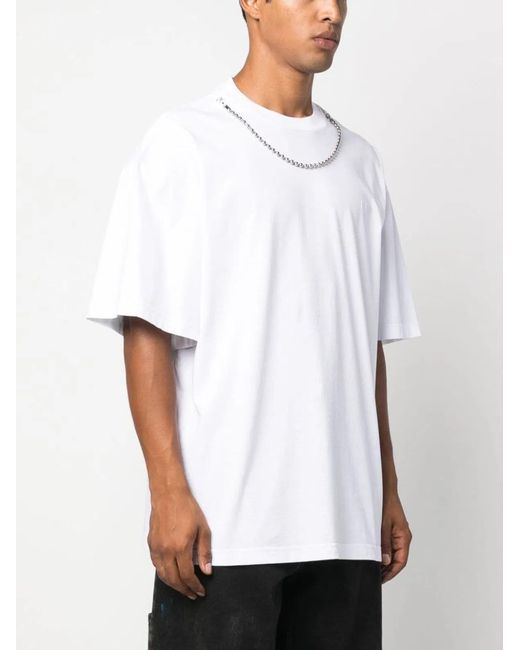 Ambush White Chain Cotton T-Shirt for men