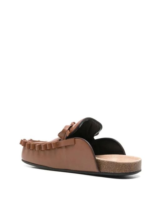J.W. Anderson Brown Ruffle Loafer W