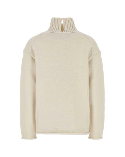 Bottega Veneta White Cashmere Sweater
