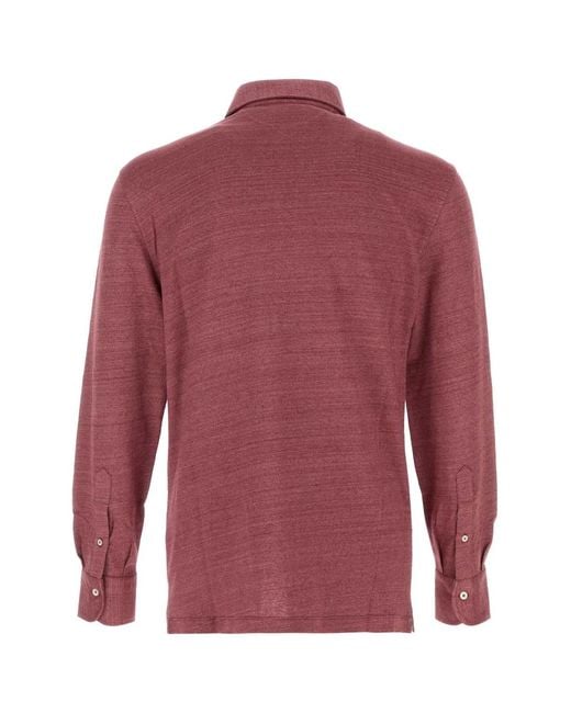 Brunello Cucinelli Red Polo for men