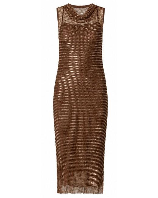 Pinko Brown Polyester Dress