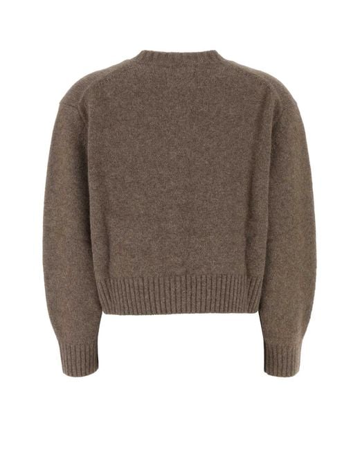 Loulou de Saison Brown Mud Wool Blend Remus Cardigan For