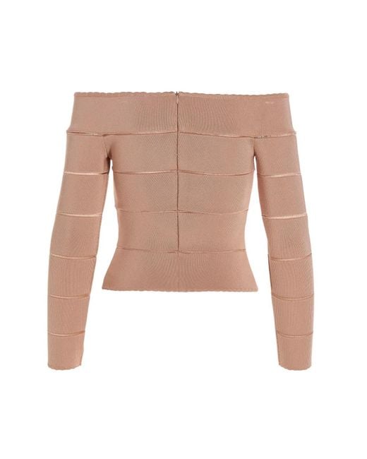 Alexandre Vauthier White Off-Shoulder Top