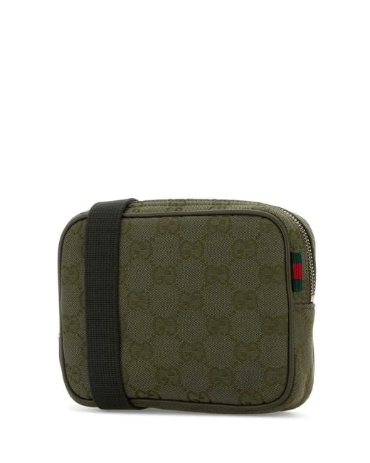 Gucci Green Gg Canvas Camera Bag for men
