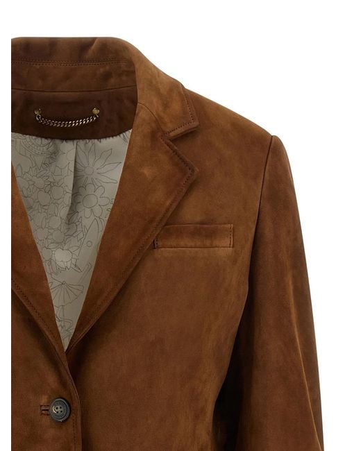 Golden Goose Deluxe Brand Brown Lamb Leather Jacket Clothing