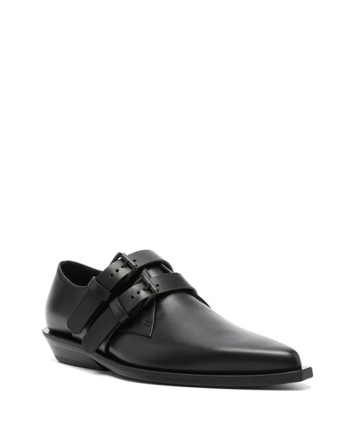 Ann Demeulemeester Black Bowie Double Monk Strap Shoes