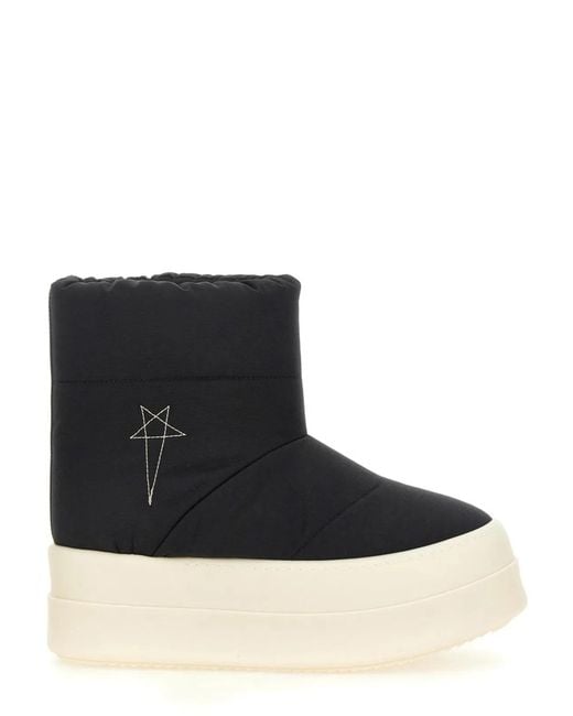 Rick Owens Black Padded Boot