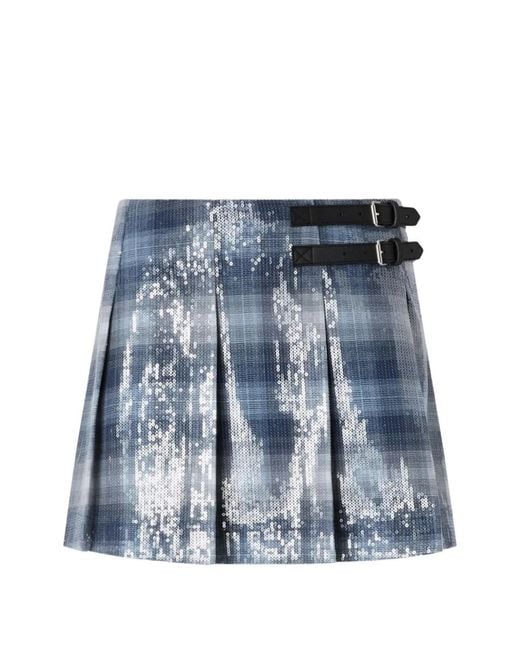 Pinko Blue Stretch Skirt