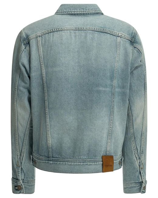 Tom Ford Blue Icon Cotton Denim Jacket for men