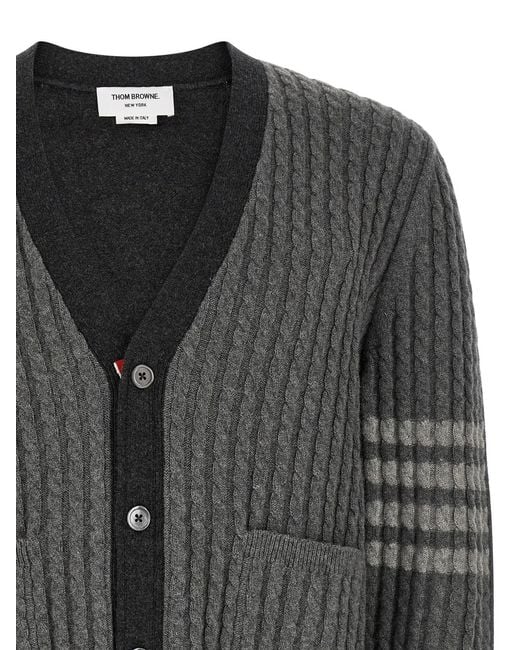 Thom Browne Black In-1 Trompe L'Œil Cardigan for men