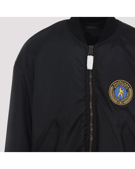 Balenciaga Black Nylon Bomber Jacket for men