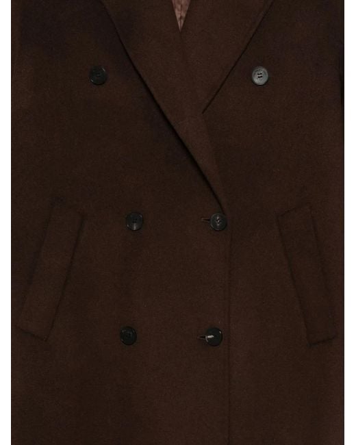 Frankie Shop Black Gaia Wool Double-Breasted Coat