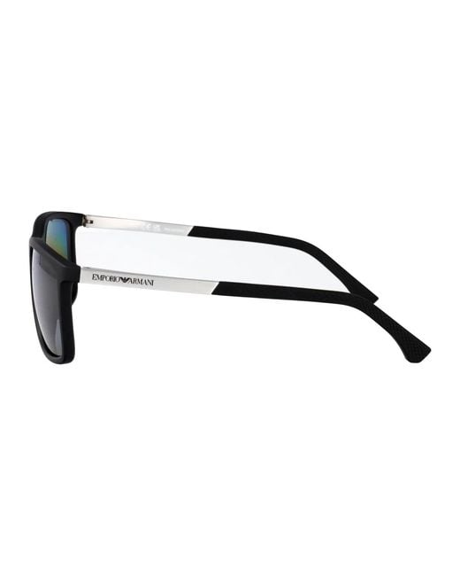 Emporio Armani Blue Rubber Injected Sunglasses for men