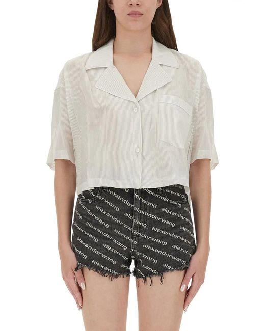 T By Alexander Wang White Lyocell Shirts