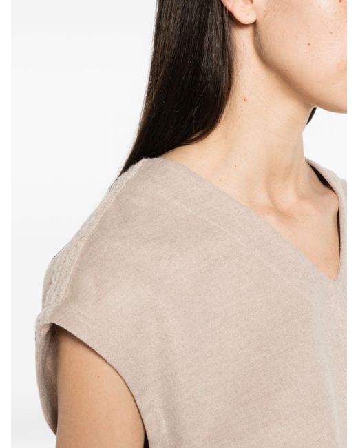 Herno Natural Polyester Modal Wool Blouse