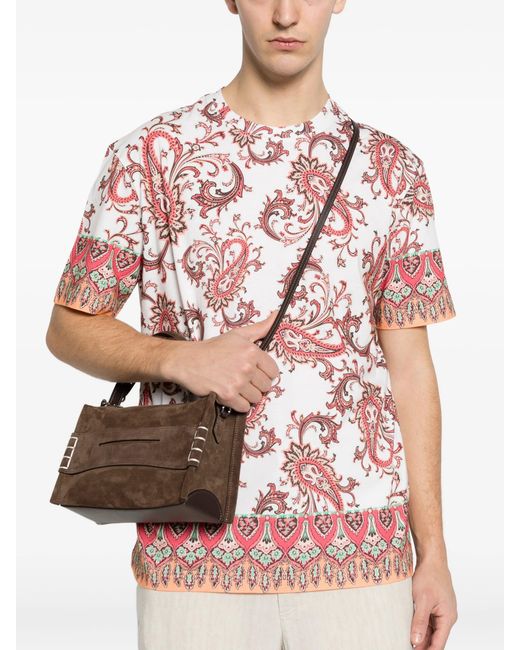Etro Pink Cotton T-Shirt Roma for men