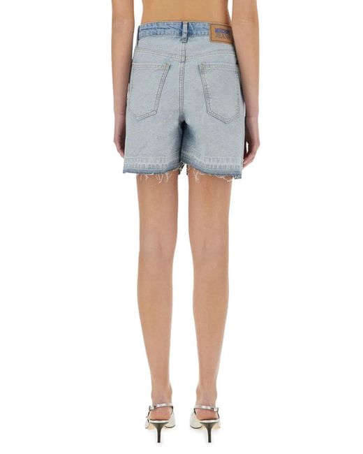 Moschino Blue Solid Shorts