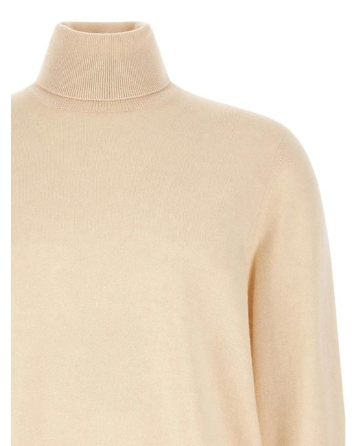 Brunello Cucinelli Natural Cashmere Turtleneck Sweater for men