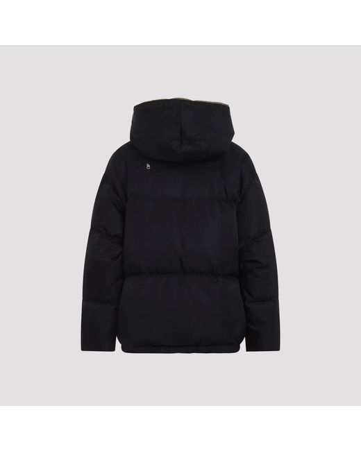 Prada Black Contrasting Lining Hooded Down Jacket
