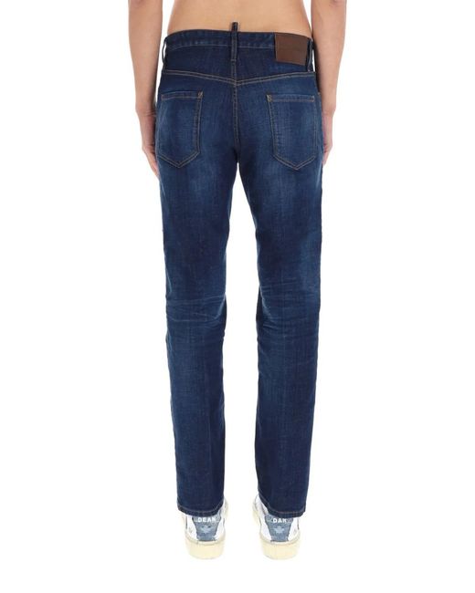 DSquared² Blue Cotton Trousers for men