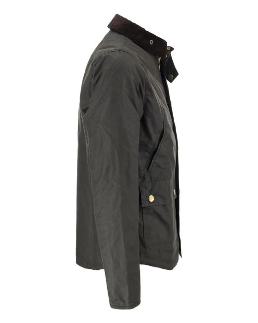 Barbour Black Reelin Waxed Cotton Jacket for men