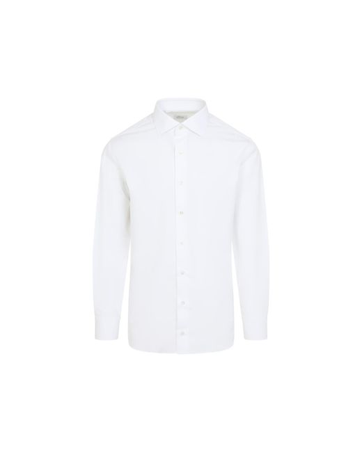 Brioni White Cotton Shirt for men
