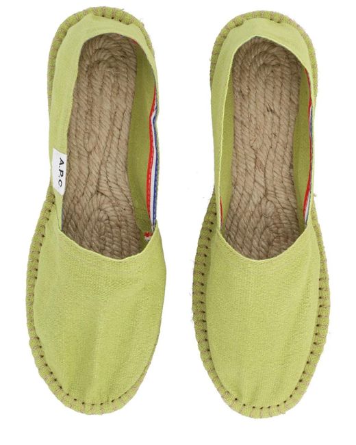 A.P.C. Green Cotton Flats