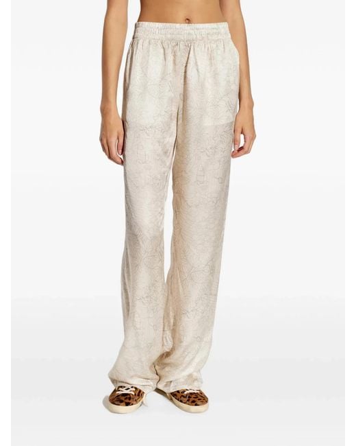 Golden Goose Deluxe Brand White Printed Trousers