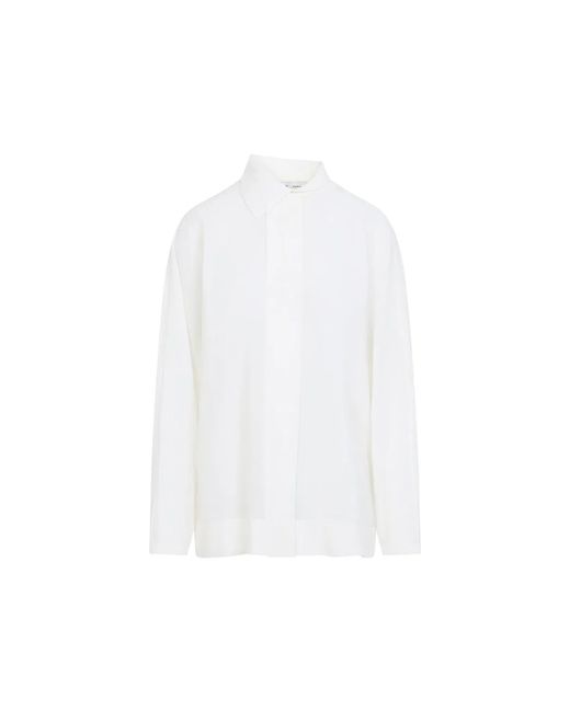 Carven White Asymmetrical Collar Shirt