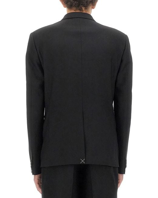 Versace Black Double-Breasted Blazer for men