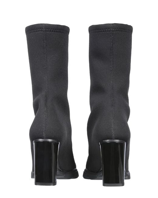 McQueen Black Slim Tread Boots