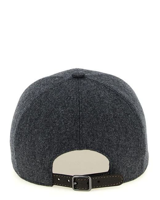 Brunello Cucinelli Gray 'Baseball' Cap