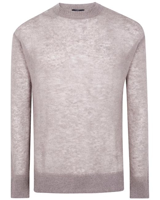 Emporio Armani Brown Round Neck Sweater for men