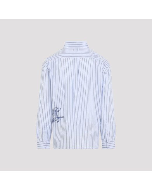 Jacquemus Blue Print Big Dog Stripe Le Simon Shirt for men