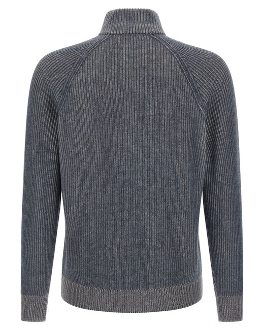 Brunello Cucinelli Gray Vanisé Cashmere Cardigan for men