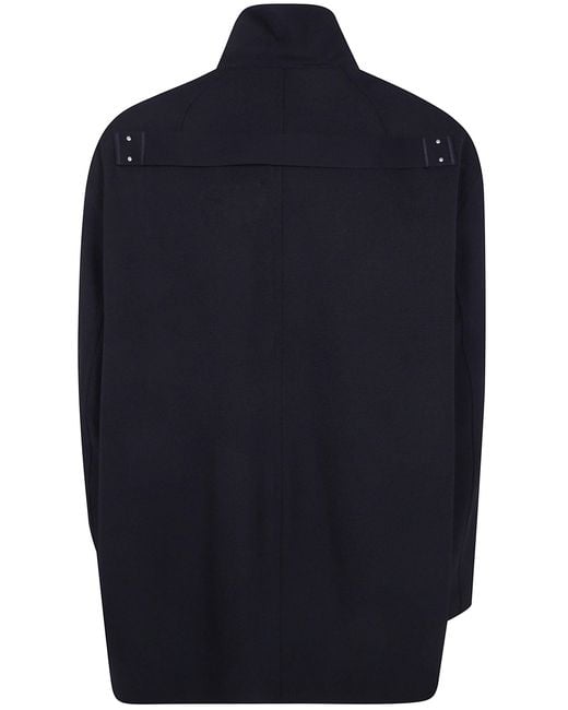 Rick Owens Blue "Collared Mac" Jacket for men