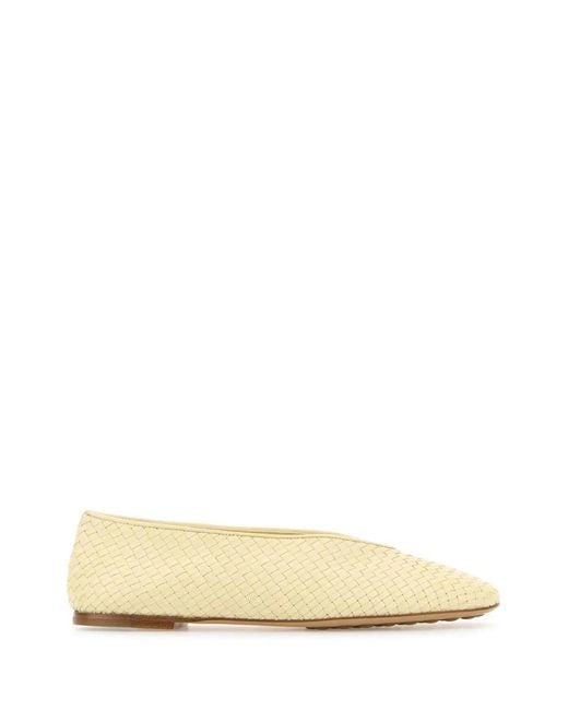 Bottega Veneta Natural Pastel Leather Rosa Ballerinas